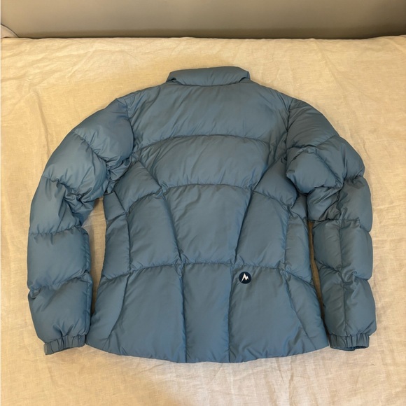 Marmot Goose Down Puffer Coat Jacket Blue Womens Medium - Picture 2 of 7